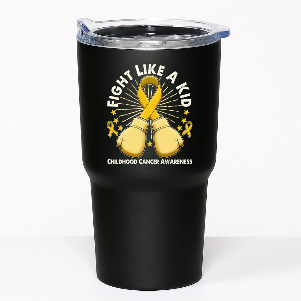 Boxing Fight Childhood Cancer Awareness Tumbler