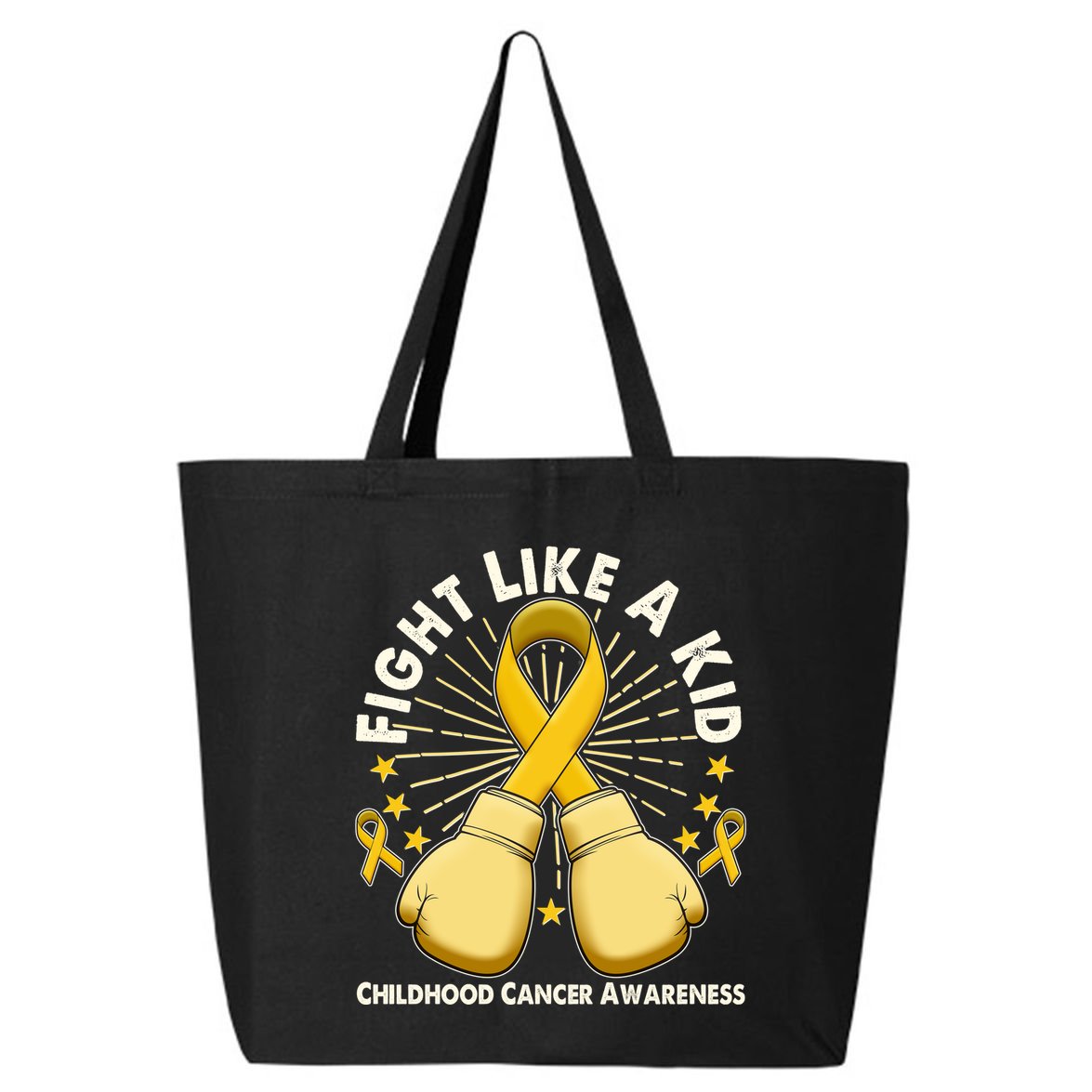Boxing Fight Childhood Cancer Awareness 25L Jumbo Tote