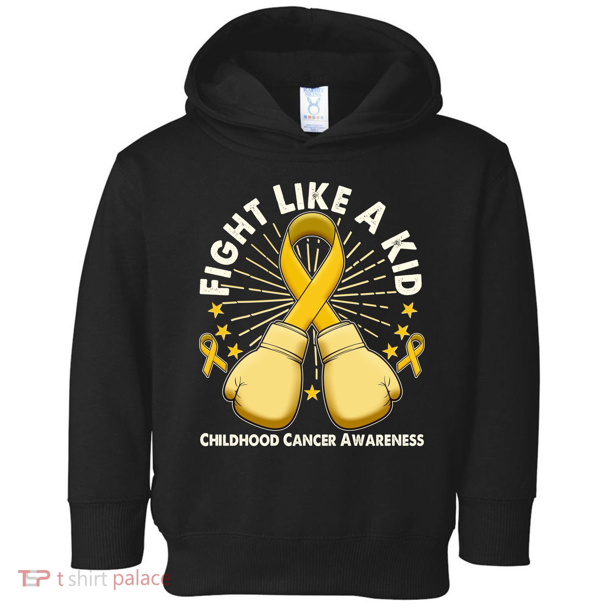Boxing Fight Childhood Cancer Awareness Toddler Hoodie