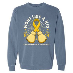 Boxing Fight Childhood Cancer Awareness Garment-Dyed Sweatshirt