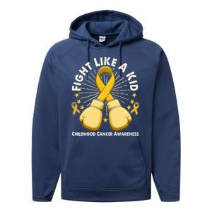 Boxing Fight Childhood Cancer Awareness Performance Fleece Hoodie