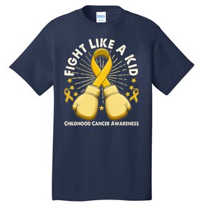 Boxing Fight Childhood Cancer Awareness Tall T-Shirt