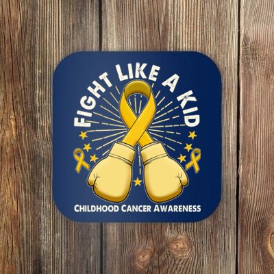 Boxing Fight Childhood Cancer Awareness Coaster