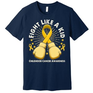 Boxing Fight Childhood Cancer Awareness Premium T-Shirt