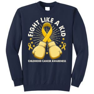 Boxing Fight Childhood Cancer Awareness Tall Sweatshirt