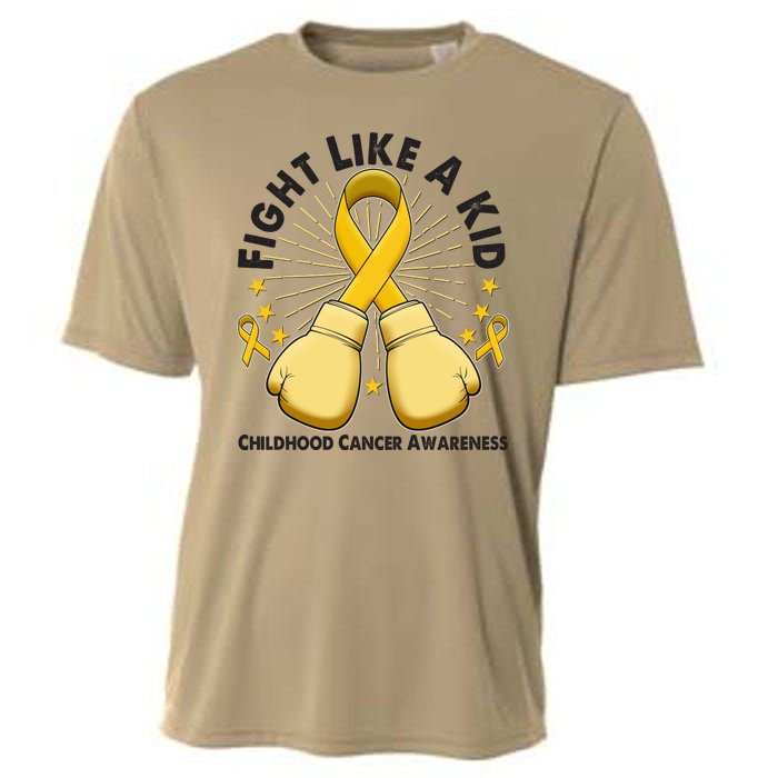 Boxing Fight Childhood Cancer Awareness Cooling Performance Crew T-Shirt