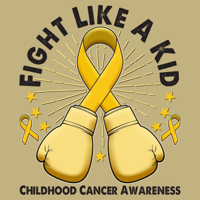 Boxing Fight Childhood Cancer Awareness T-Shirt