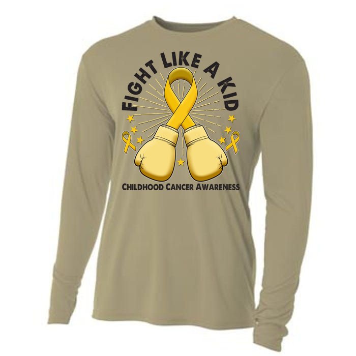 Boxing Fight Childhood Cancer Awareness Cooling Performance Long Sleeve Crew