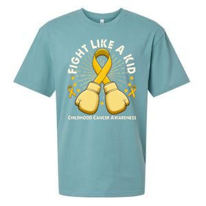 Boxing Fight Childhood Cancer Awareness Sueded Cloud Jersey T-Shirt