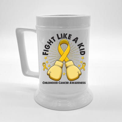 Boxing Fight Childhood Cancer Awareness Beer Stein