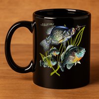 Black Fly Crappie Bluegill Fishing Panfish Flies Jig 11oz C Handle Ceramic Mug