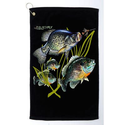 Black Fly Crappie Bluegill Fishing Panfish Flies Jig Golf Towel