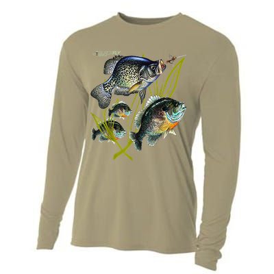 Black Fly Crappie Bluegill Fishing Panfish Flies Jig Cooling Performance Long Sleeve Crew