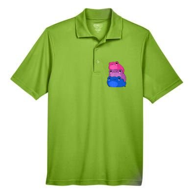 Bisexual Flag Color Frogs Subtle Bi Pride Lgbtq Aesthetic Men's Origin Performance Piqué Polo