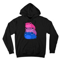 Bisexual Flag Color Frogs Subtle Bi Pride Lgbtq Aesthetic Hoodie