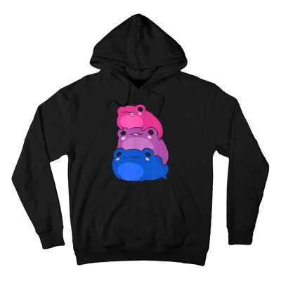 Bisexual Flag Color Frogs Subtle Bi Pride Lgbtq Aesthetic Hoodie