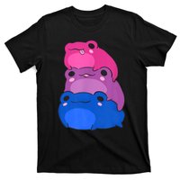 Bisexual Flag Color Frogs Subtle Bi Pride Lgbtq Aesthetic T-Shirt