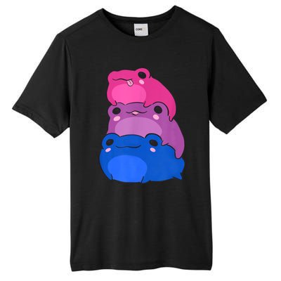 Bisexual Flag Color Frogs Subtle Bi Pride Lgbtq Aesthetic Tall Fusion ChromaSoft Performance T-Shirt