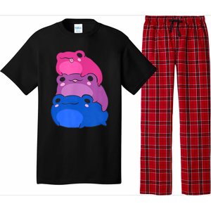 Bisexual Flag Color Frogs Subtle Bi Pride Lgbtq Aesthetic Pajama Set