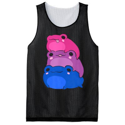 Bisexual Flag Color Frogs Subtle Bi Pride Lgbtq Aesthetic Mesh Reversible Basketball Jersey Tank