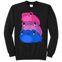 Bisexual Flag Color Frogs Subtle Bi Pride Lgbtq Aesthetic Tall Sweatshirt