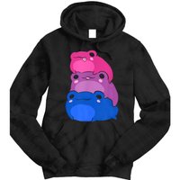 Bisexual Flag Color Frogs Subtle Bi Pride Lgbtq Aesthetic Tie Dye Hoodie