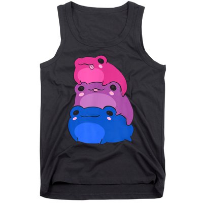 Bisexual Flag Color Frogs Subtle Bi Pride Lgbtq Aesthetic Tank Top