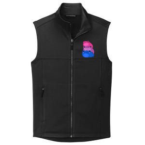 Bisexual Flag Color Frogs Subtle Bi Pride Lgbtq Aesthetic Collective Smooth Fleece Vest