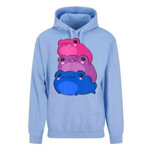 Bisexual Flag Color Frogs Subtle Bi Pride Lgbtq Aesthetic Unisex Surf Hoodie