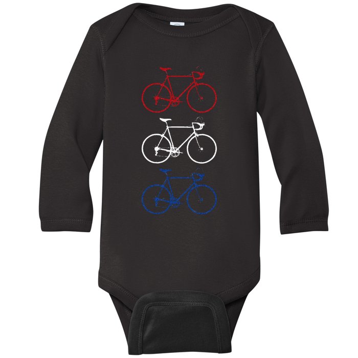 Bicycle Flag Cycling Netherlands Dutch Gift Baby Long Sleeve Bodysuit