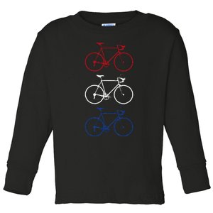 Bicycle Flag Cycling Netherlands Dutch Gift Toddler Long Sleeve Shirt