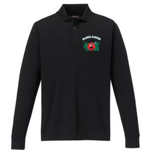 Bangladesh Flag Cricket Jersey Fans Player Performance Long Sleeve Polo