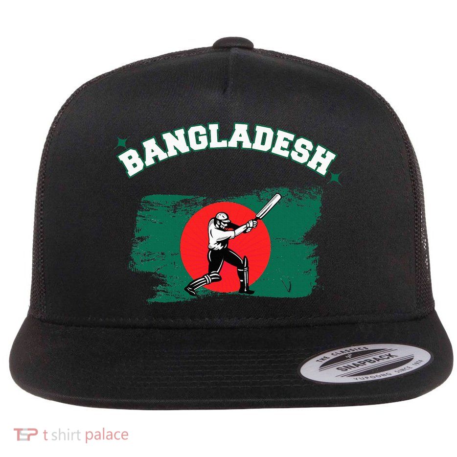 Bangladesh Flag Cricket Jersey Fans Player Flatbill Hat