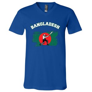 Bangladesh Flag Cricket Jersey Fans Player V-Neck T-Shirt