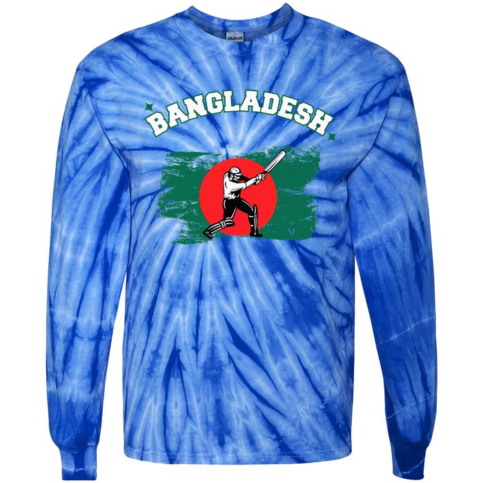 Bangladesh Flag Cricket Jersey Fans Player Tie-Dye Long Sleeve Shirt