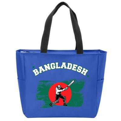 Bangladesh Flag Cricket Jersey Fans Player Zip Tote Bag