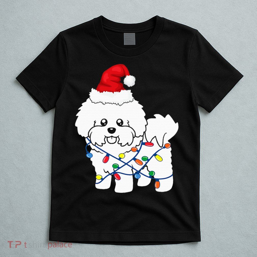 Bichon Frise Christmas Light Funny Dog Lover Gift T-Shirt