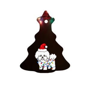 Bichon Frise Christmas Light Funny Dog Lover Gift Ceramic Tree Ornament