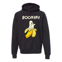 Boonana Funny Cute Banana Ghost Halloween Banana Lover Gifts Premium Hoodie