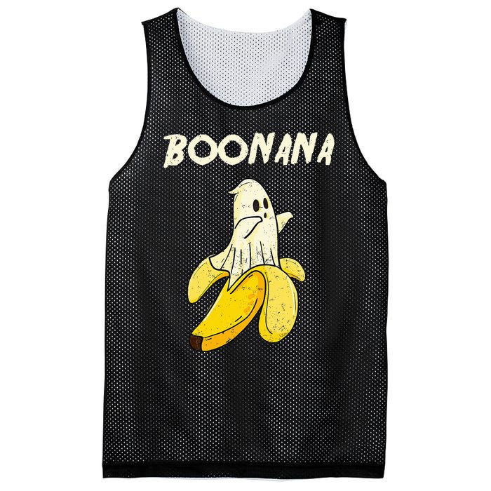 Boonana Funny Cute Banana Ghost Halloween Banana Lover Gifts Mesh Reversible Basketball Jersey Tank