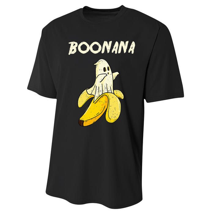 Boonana Funny Cute Banana Ghost Halloween Banana Lover Gifts Performance Sprint T-Shirt