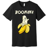 Boonana Funny Cute Banana Ghost Halloween Banana Lover Gifts Premium T-Shirt