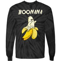 Boonana Funny Cute Banana Ghost Halloween Banana Lover Gifts Tie-Dye Long Sleeve Shirt