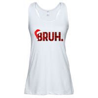 Bruh Funny Christmas Plaid Teens Xmas Pajamas Ladies Essential Flowy Tank