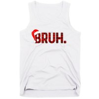 Bruh Funny Christmas Plaid Teens Xmas Pajamas Tank Top