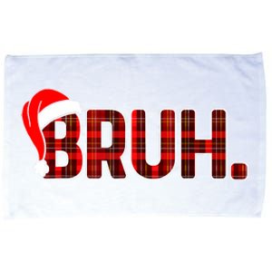 Bruh Funny Christmas Plaid Teens Xmas Pajamas Microfiber Hand Towel