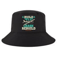 Build Fly Crash Rebuild RC Airplane Pilot RC Plane Cool Comfort Performance Bucket Hat