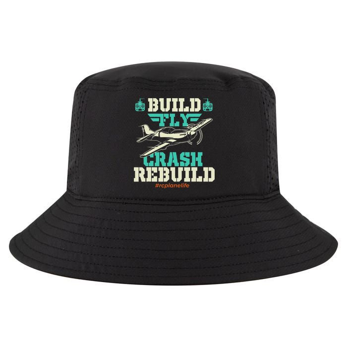 Build Fly Crash Rebuild RC Airplane Pilot RC Plane Cool Comfort Performance Bucket Hat