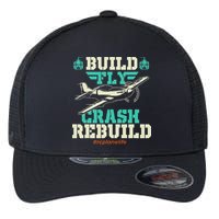 Build Fly Crash Rebuild RC Airplane Pilot RC Plane Flexfit Unipanel Trucker Cap