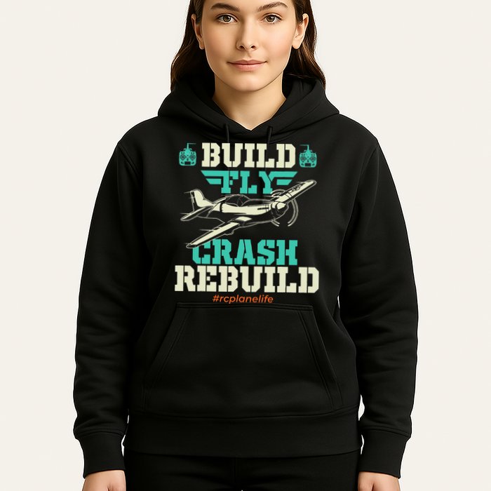 Build Fly Crash Rebuild RC Airplane Pilot RC Plane Hoodie